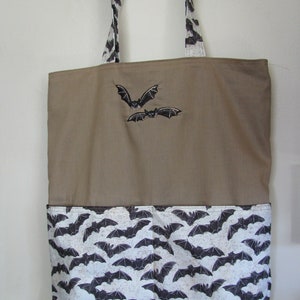 Flying Bats Tote or Eco Friendly Purse Grocery or Shopping Bag