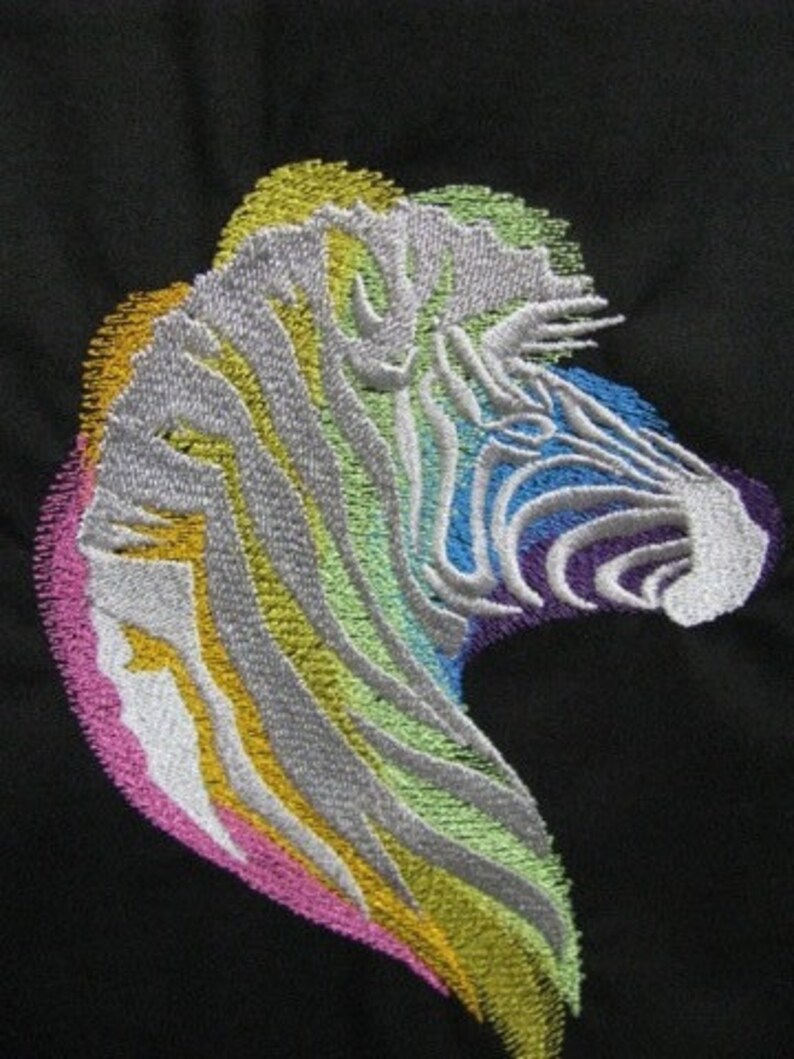 Rainbow Sparkle Zebra version 2 Zoo Tote Bag Shopping Bag Diaper Bag image 2