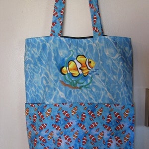 Bright Clown Fish Eco Friendly Bag, Tote, Market Tote or Purse