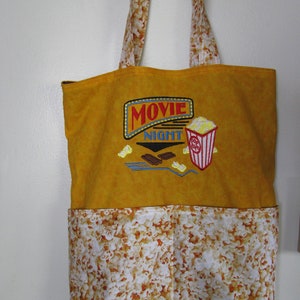 Movie Night Bag Eco Friendly, Purse, Bag Embroidered