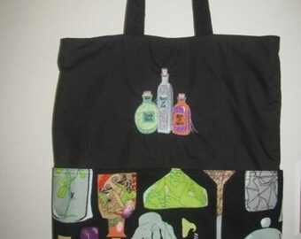 Halloween Potion Apothecary Bottles Eco Friendly Tote, Purse, Bag