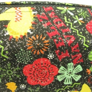Feliz Navidad Christmas Cactus - Surprise embroidery Inside - Cosmetic Bag Makeup Bag LARGE image 3