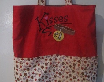 Dog Kisses Eco Friendly Tote Bag Shopping Bag