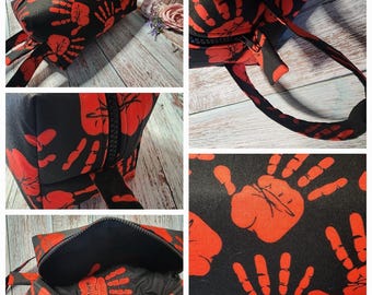 MMIW Missing and Murdered Indigenous Women with embroidery inside - Cosmetic Bag Makeup Bag LARGE