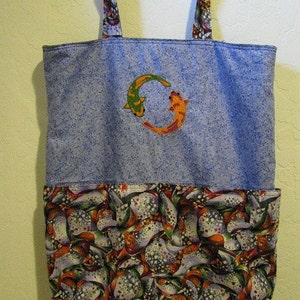 Koi Fish Eco Tote, Purse, Bag