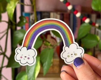 Rainbow Vinyl Sticker | Glossy & Holographic Illustration