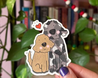 Dogs in Love Sticker | Matte & Vinyl Illustration