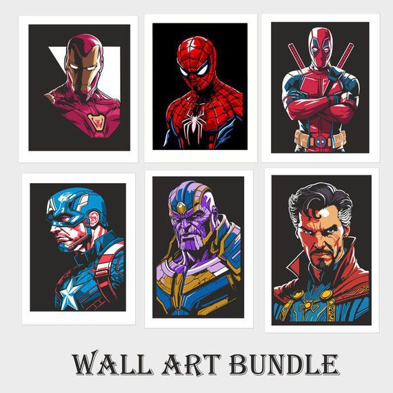Superhero Layered Wall Art Bundle SVG