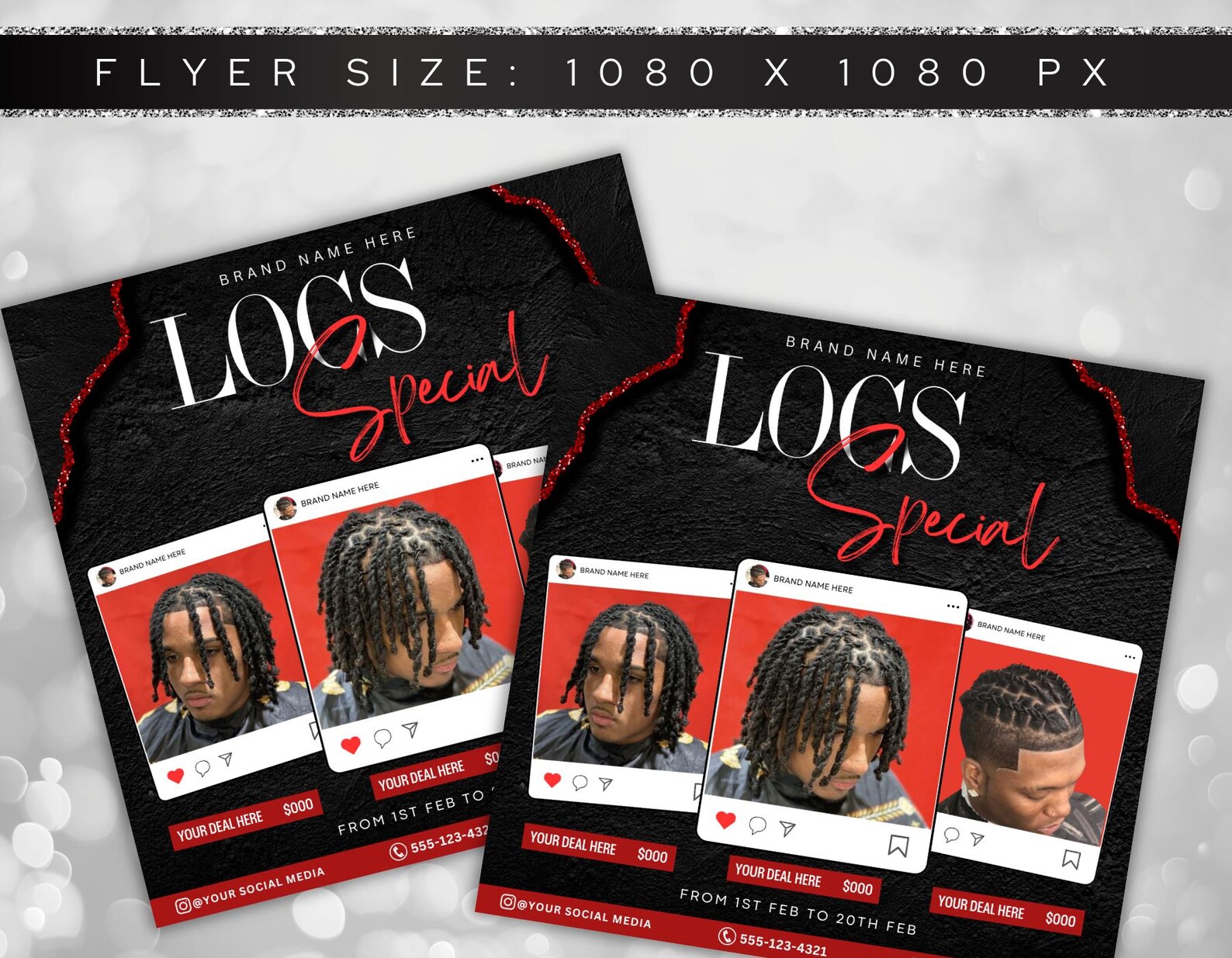Locs and Styles Flyer, Barbershop, Loc Retwist, Editable on Canva ...