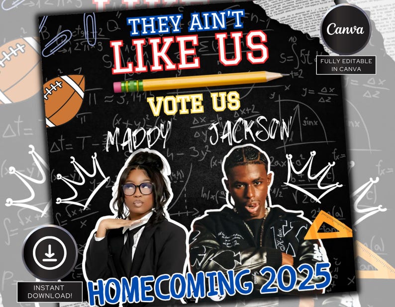 Vote For Me | Prom & Homecoming Class Campaign Flyer, Vote Prom King Flyer, Prom Flyer, Prom Queen Flyer, Homecoming Election Flyer