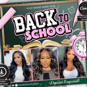 Back to School Booking Flyer, Hair Flyer, Nail Flyer, Back 2 School Flyer, Lashes, Hair Flyer, Braids Special Flyer Template