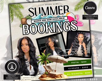 June Booking Flyer Hair June Booking Flyer Summer Booking Wig Books Open Flyer Hair Books Nail Open June Hair Flyer Wig Install Hair Special