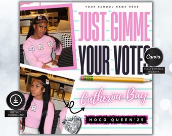 Homecoming Queen flyer , Homecoming Flyer , homecoming campaign flyer Vote Homecoming, HOCO Flyer