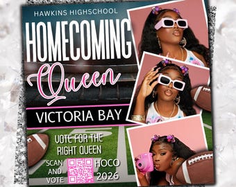 Homecoming Queen flyer , Homecoming Flyer , homecoming campaign flyer Vote Homecoming, HOCO Flyer, Vote for me Flyer, Black Homcoming Flyer