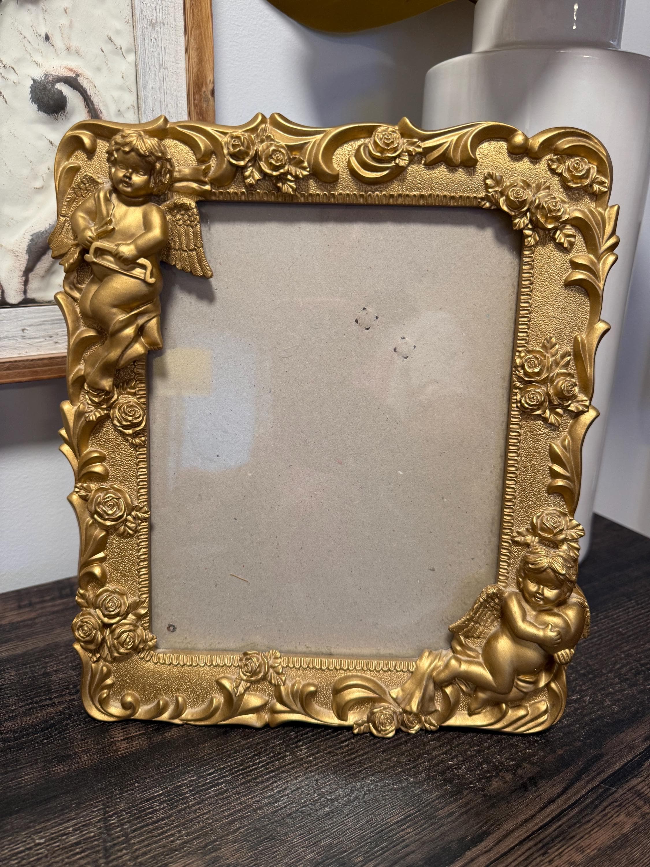Angel Picture Gold Frame - Etsy