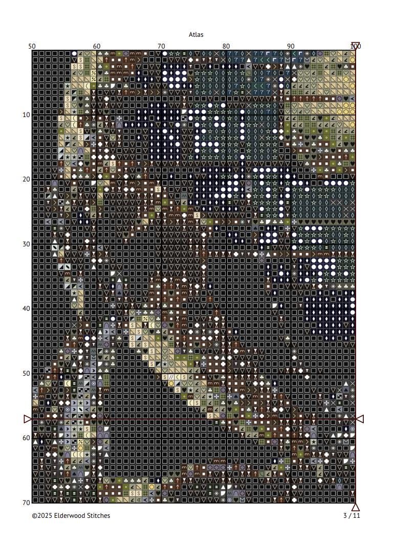 Atlas Holding World Cross Stitch Pattern – Mythology Design (PDF ...