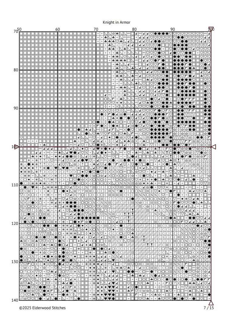 Medieval Knight Cross Stitch Pattern – Full Armor Design (PDF Download ...