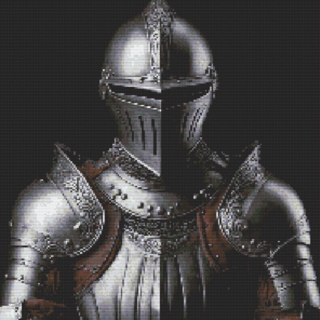 Medieval Knight Cross Stitch Pattern – Full Armor Design (PDF Download ...