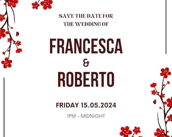 Wedding Save the Date and Invitation Templates.