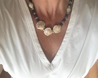 SOLEI Necklace | Beaded Necklace | Colorful Statement Jewellery | Shell necklace