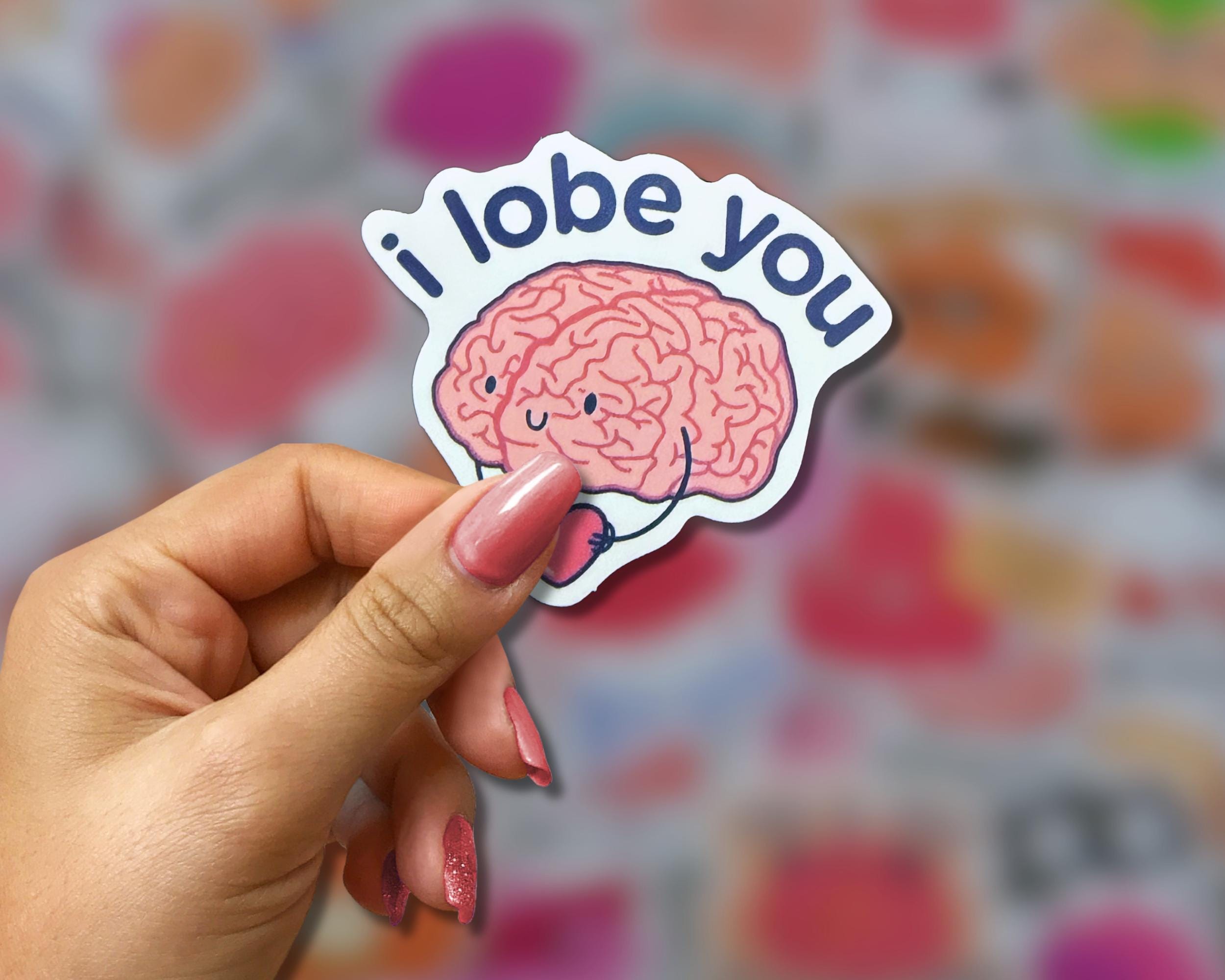 10-50pcs Funny Brain Stickers, Mental Health Humor & Overthinking Self ...