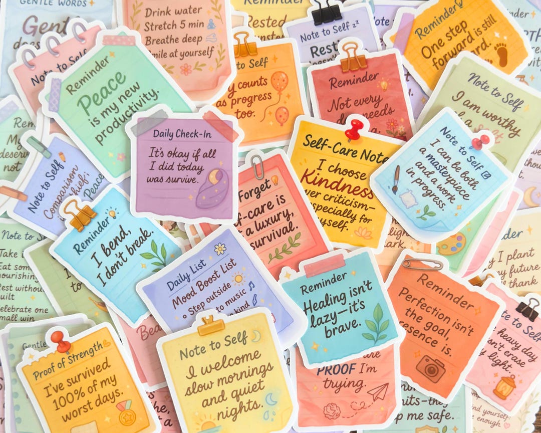 50pcs Motivational Positive Affirmation Stickers, Inspirational Self ...