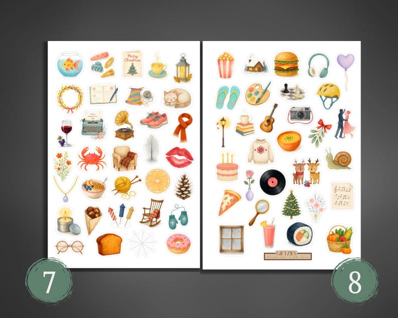 Monthly Planner Stickers, Aesthetic Seasonal Sticker Pack for Decorating Journal, Scrapbook, Planner, Diary, Notebook, Calendar, Laptop Bild 6