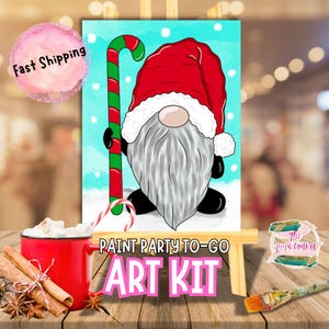 Candy Cane Clause-Paint Party To Go Art Kit