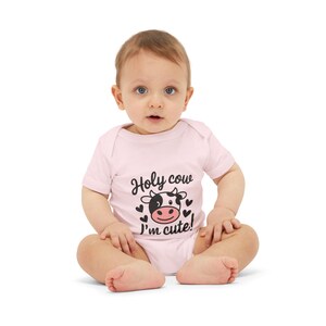 Holy Cow Baby Onesie, Cute Infant Bodysuit, Baby Shower Gift, Newborn Outfit, Farm Animal Apparel