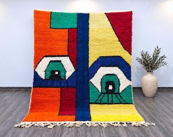 Handmade Pink Berber Rug: Authentic Moroccan Wool Rug