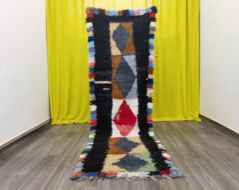Azilal Berber Rug Runner 3 x 9 pies - Alfombra acogedora marroquí tejida a mano