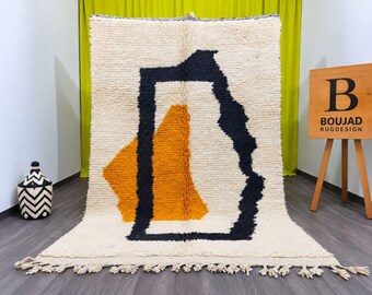 Handmade White Moroccan Rug – Boho Berber Area Rug