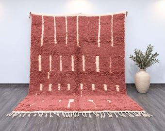 Handmade Moroccan Berber Wool Rug, Geometric Boho Carpet