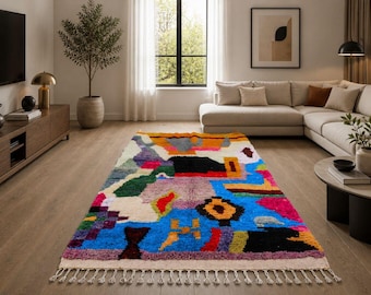 Custom Beni Ourain Rug: Handmade Moroccan Wool Area Rug