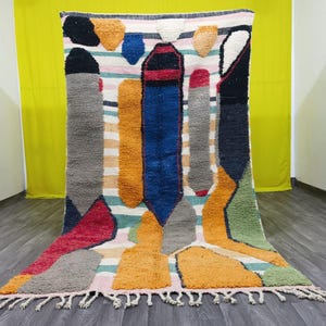 Custom size rug - Handwoven Modern living room rug - Moroccan rug amazing - Contemporary Moroccan area rug - Beni ourain rug - Berber Carpet