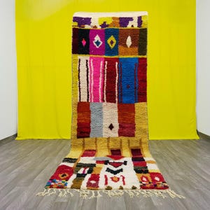 Unique Morocco rug - Moroccan Pink Rug - Traditional Moroccan Carpet - Pink genuine Moroccan Beni Ourain rug - Geometric Berber rug