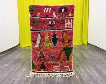 Handmade Wool Beni Ourain Rug – Geometric Moroccan Carpet