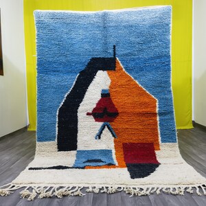 Beautiful beni ourain rug - Moroccan custom size rug - Berber rug - Morocco rug - Handmade rug - Moroccan area rug - Moroccan berber rug