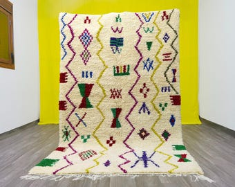Handmade Beni Ourain Wool Rug, Personalized Berber Carpet