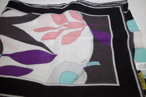 Vintage Emilio Pucci Cotton Linen Long Scarf