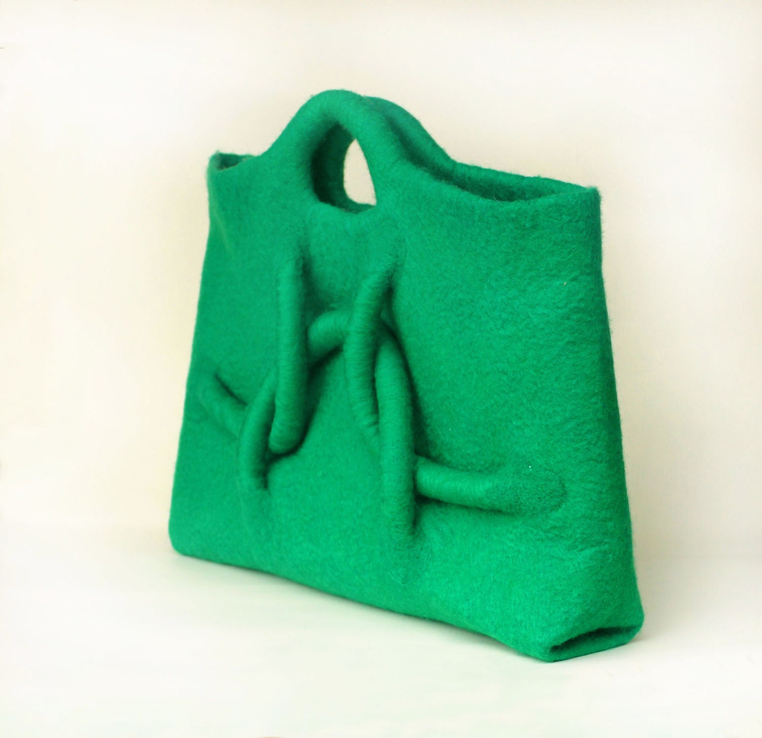 Twist Flower Wool Felt Bag Bag and Purse Felt Etsy