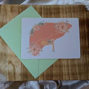 Floral Anatomie Leber Karte