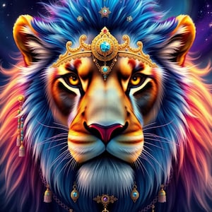 King of Jungle, Lion King, Majestic Lion, Printable Art, 300 DPI High Resolution JPEG Images, Best Selling Digital Product, Instant Download