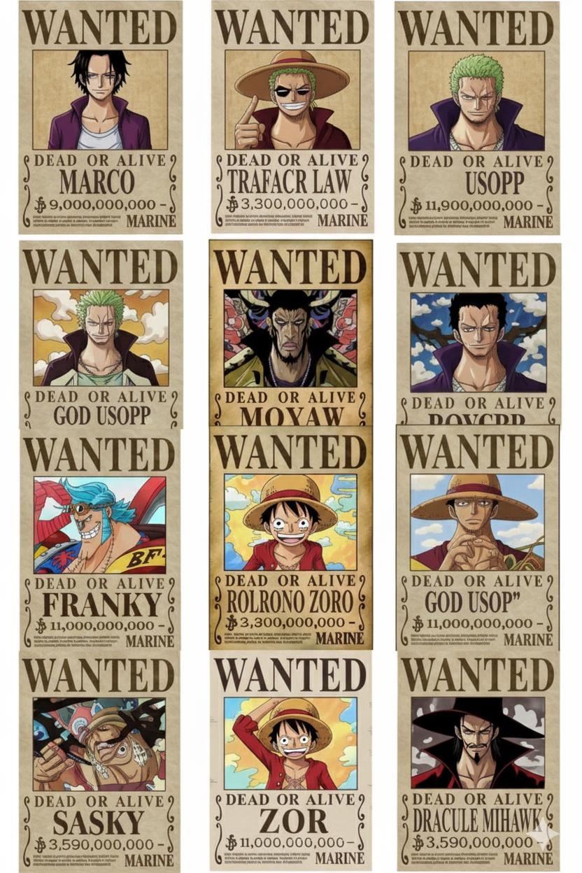 One piece wanted poster - Etsy 日本