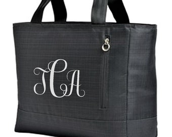 Laptop tote bag for women, personalized computer bag, monogram bag, padded tablet sleeve, bag with pockets, teacher bag, nurse tote