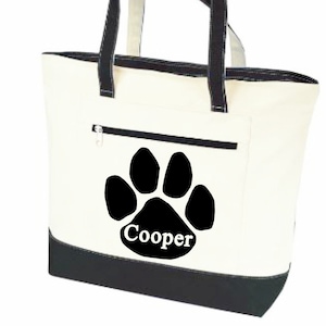 puppy dog tote bag personalized pool bag • printed monogram bag perfect for  a big brother kit daycare bag preschool bag dog bag camp bag