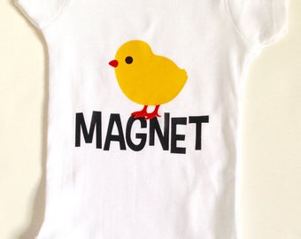 Baby Easter one piece, boy Easter shirt, baby Easter shirt, Chick magnet shirt, Easter chick tee, boy t shirt, baby shower gift