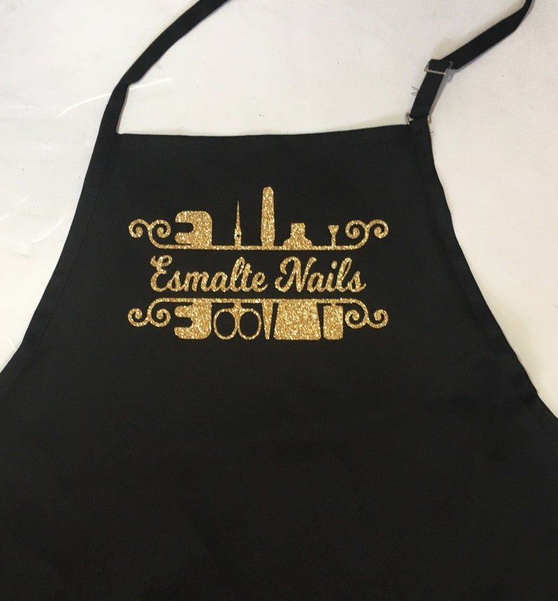 Nail Tech Apron Personalized Nail Salon Apron Beauty Bib Etsy