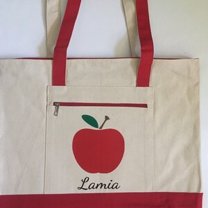 Teacher Bags Teacher Totes Apple Bag Personalized Teacher - Etsy