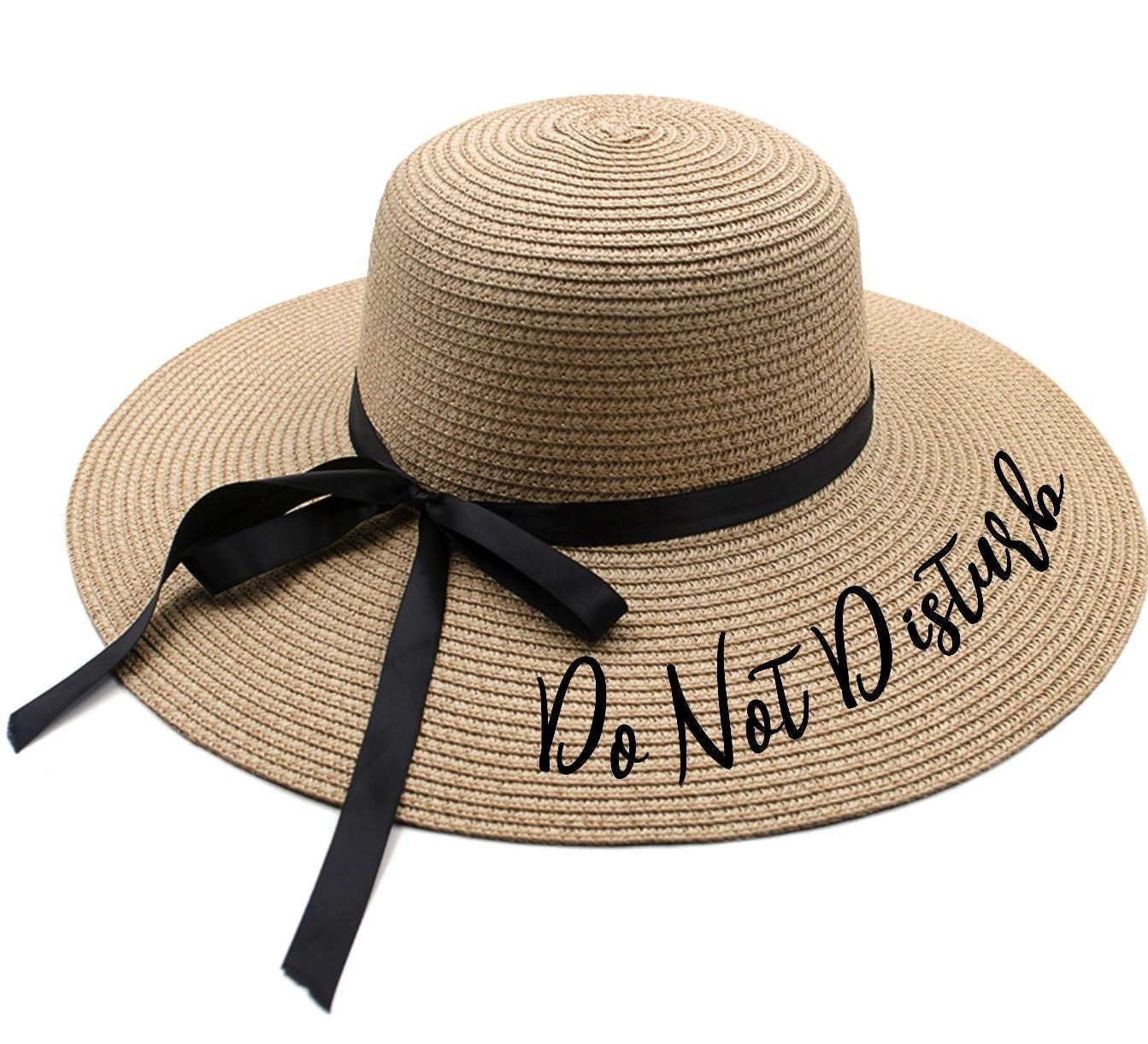 Personalized sun hat floppy straw hat women's beach hat Etsy